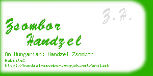 zsombor handzel business card